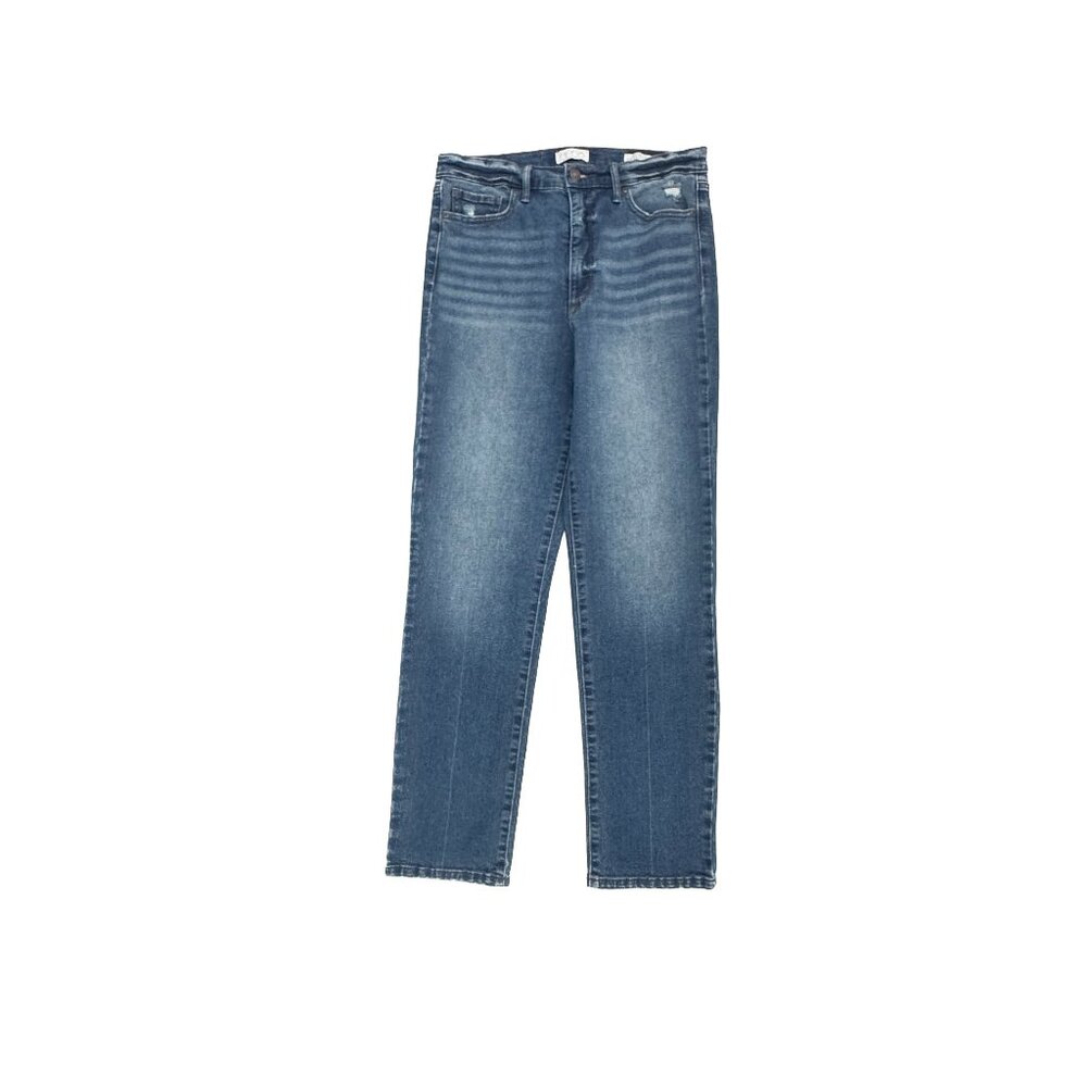 Sofia Eden Super high Rise Straight Distressed Women's size 10 Blue Denim jeans